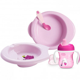   Chicco Набор посуды Meal Set, 6m+, розовый (16200.11)