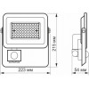 VIDEX LED прожектор 50W 5000K  с датчиком движения и освещения VL-F2e505W-S - зображення 5