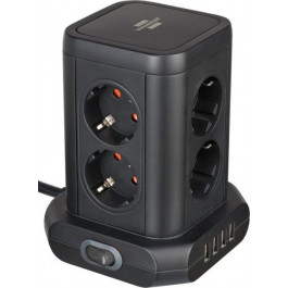   Brennenstuhl Premium-Line: 4 USB порти 5V / 4800 mA, 16 А, 3500 Вт, 3х1,5мм2 (1153560000)