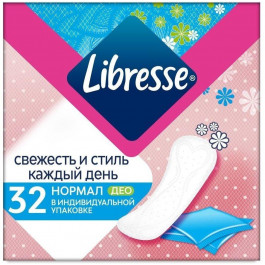   Libresse Ежедневные прокладки  Daily Fresh Normal Deo ультратонкие с ароматом 32 шт (7322540867794)