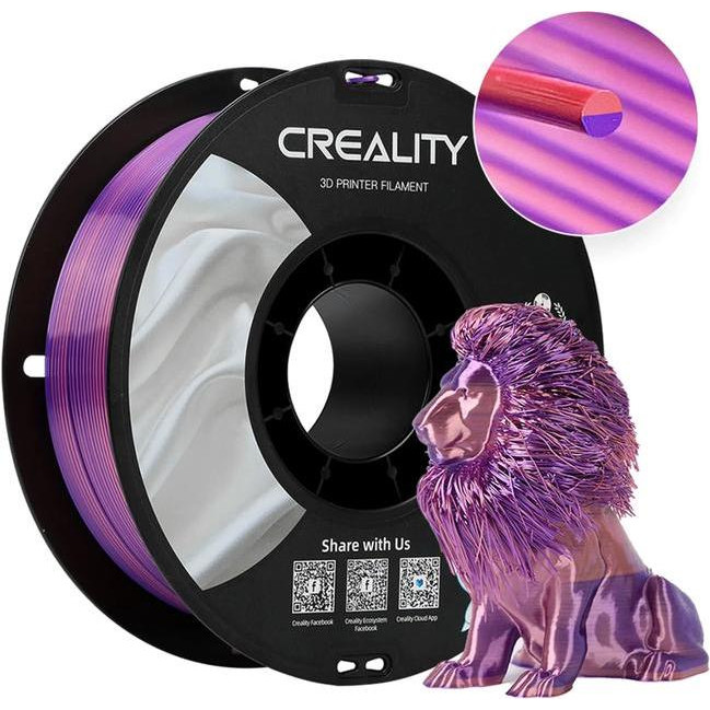 Creality CR-PLA Silk 1.75mm 1кг Pink/Purple (3301120013) - зображення 1