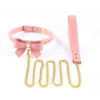  Повідець LOCKINK SEVANDA Love Heart Butterfly Leather Collar Set - Pink - зображення 1