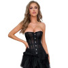  Star Night Grid Corset з гачками та шнурівкою чорний, L (A3538/L) - зображення 1