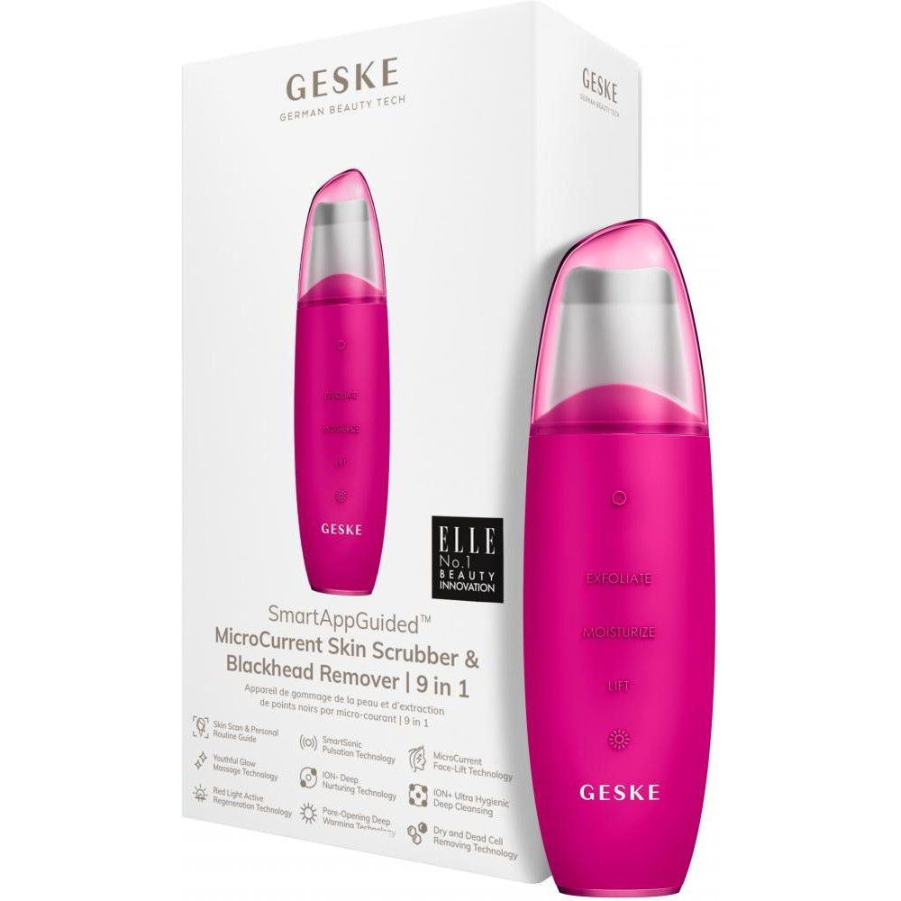 Geske MicroCurrent Skin Scrubber & Blackhead Remover 9 in 1 magenta - зображення 1