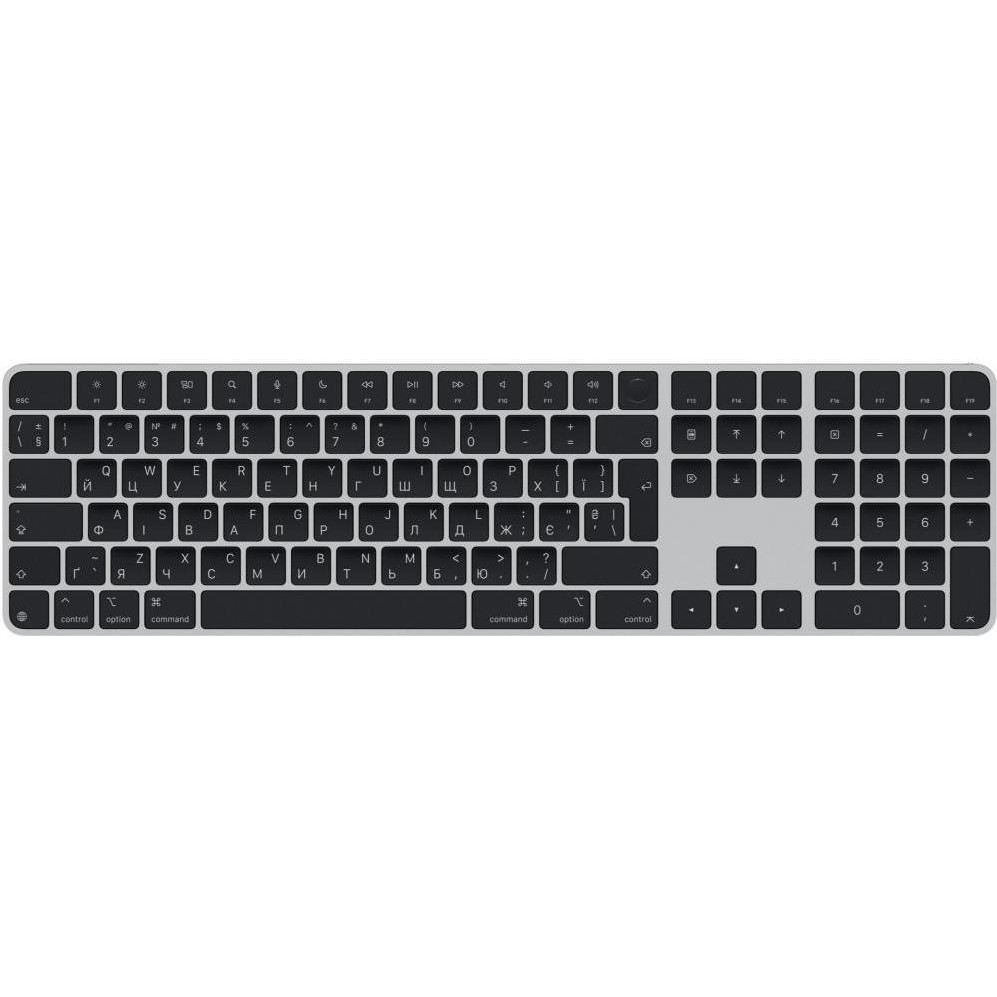 Apple Magic Keyboard with Touch ID and Numeric Keypad for Mac with Apple silicon USB-C Black Keys (MXK83) - зображення 1