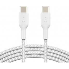   Belkin Braided USB-C to USB-C White 1m (CAB004BT1MWH)