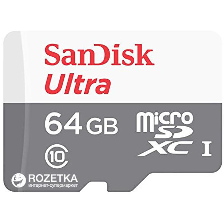 SanDisk 64 GB microSDXC UHS-I Ultra + SD Adapter SDSQUNB-064G-GN3MA - зображення 1