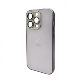   AG Glass Matt Frame Color Logo for Apple iPhone 14 Pro Titanium Grey (AGMattFrameiP14PGrey)