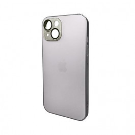   AG Glass Matt Frame Color Logo for Apple iPhone 14 Titanium Grey (AGMattFrameiP14Grey)