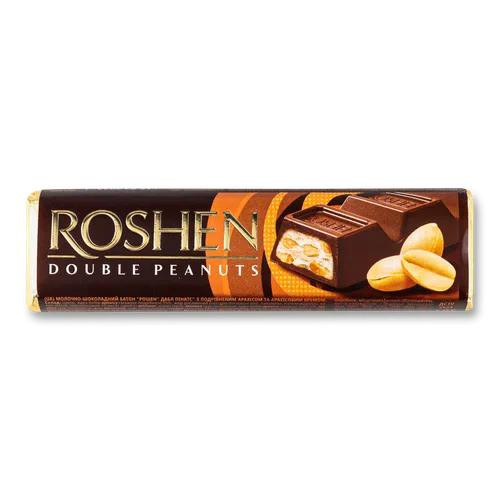 Roshen Батон  Double peanuts молоч-шокол з арахісом, 39 г (4823077639852) - зображення 1