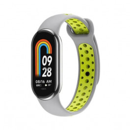   BeCover Ремінець Vents Style  для Xiaomi Mi Smart Band 8 Gray-Green (709418)