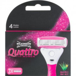   Wilkinson Sword Quattro for Women Aloe & Vit. E Змінні картриджі 3 кс