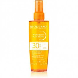   Bioderma Photoderm Bronz універсальна олійка для засмаги для тіла та волосся SPF 30 200 мл