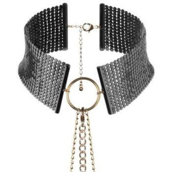 Bijoux Indiscrets Metallique Collar нашийник black 33 см (BJIDMCU_ZCLA33) - зображення 1