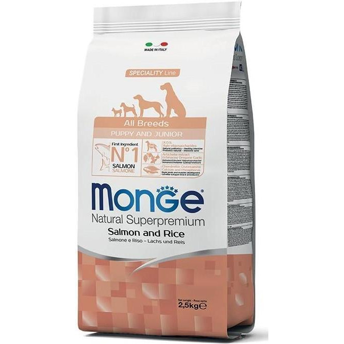 Monge All breeds Puppy&Junior Salmon&Rice - зображення 1