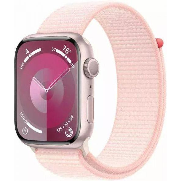 Apple Watch Series 9 GPS 45mm Pink Aluminum Case w. Light Pink S. Loop (MR9J3) - зображення 1