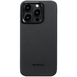   Pitaka MagEZ Case 4 Twill 600D Black/Grey for iPhone 15 Pro (KI1501PA)