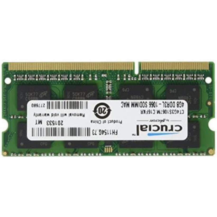 Crucial 4 GB SO-DIMM DDR3 1066 MHz (CT4G3S1067M) - зображення 1