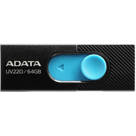   ADATA 64 GB UV220 Black/Blue (AUV220-64G-RBKBL)