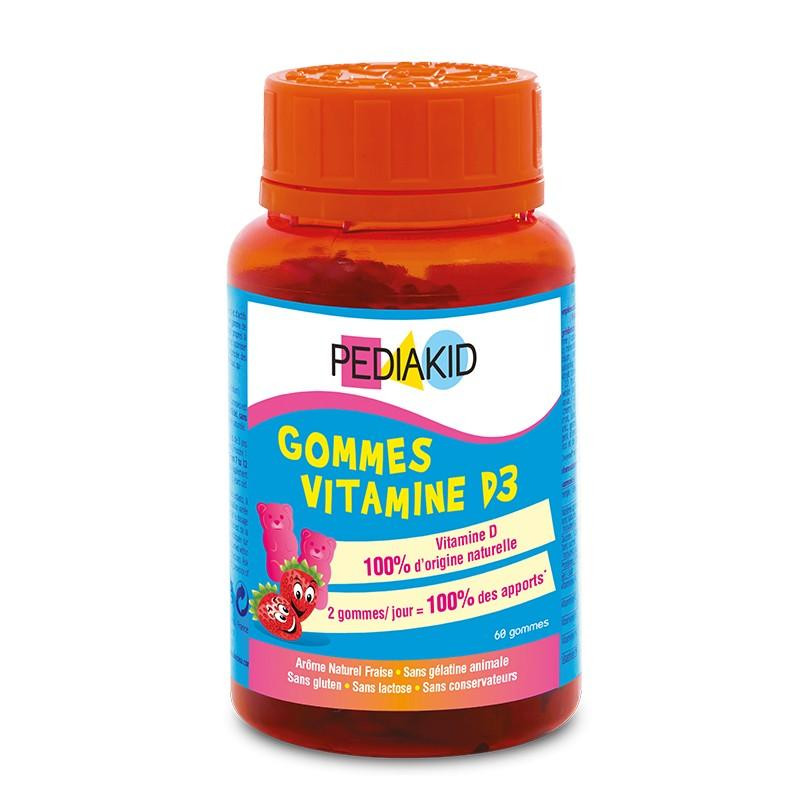 Pediakid Вітамін Д3, ведмежуйки, Gommes Vitamine D3, , 60 жувальних вітамінок - зображення 1