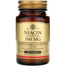   Solgar Витамин В3 (Niacin), 100 мг, 100 таблеток (SOL01860)