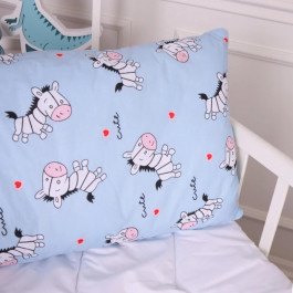   MirSon Подушка антиалергенна  Kids Time 20-0037 Cute blue zebra 50x70 см Бавовна Середня (2200009665523)