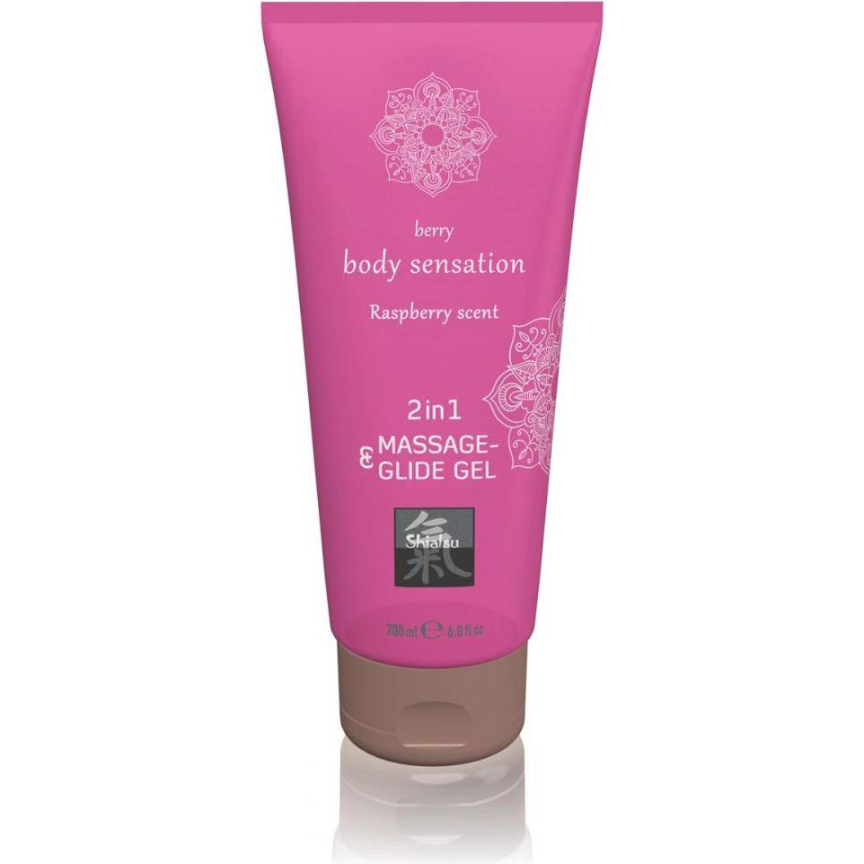 HOT Massage-& Glide gel 2in1 Raspberry scent,200 мл HOT67072 - зображення 1