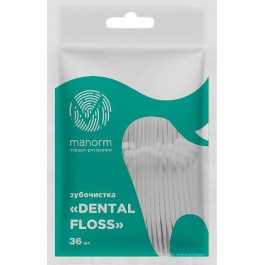 Manorm Зубочистка с ниткой  Dental Floss, 36 шт (6970548860036)