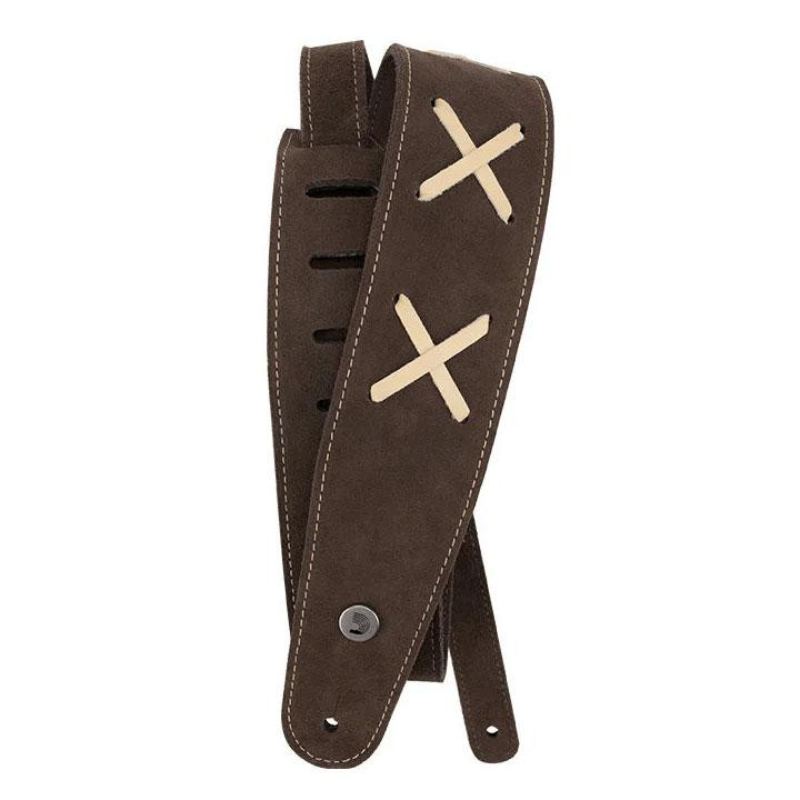 D'Addario Ремень гитарный 25VDG00 Suede Guitar Strap (Brown) - зображення 1