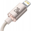 Baseus Crystal Shine Series Fast Charging Data Cable Type-C to Lightning 20W 1.2m Pink (CAJY001304) - зображення 4