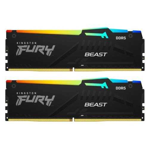 Kingston FURY 64 GB (2x32GB) DDR5 6000 MHz Beast RGB EXPO (KF560C30BBEAK2-64) - зображення 1