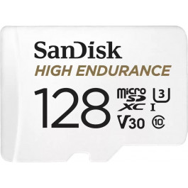   SanDisk 128 GB microSDXC High Endurance UHS-I U3 V30 + SD adapter SDSQQNR-128G-GN6IA