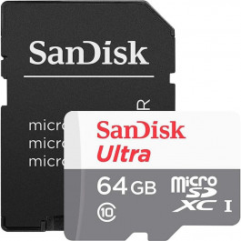   SanDisk 64 GB microSDHC UHS-I Ultra + SD adapter SDSQUNR-064G-GN3MA