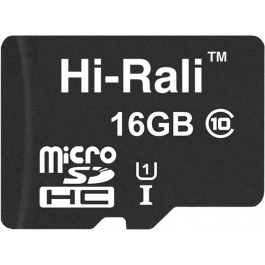   Hi-Rali 16 GB microSDHC class 10 HI-16GBSD10U1-00