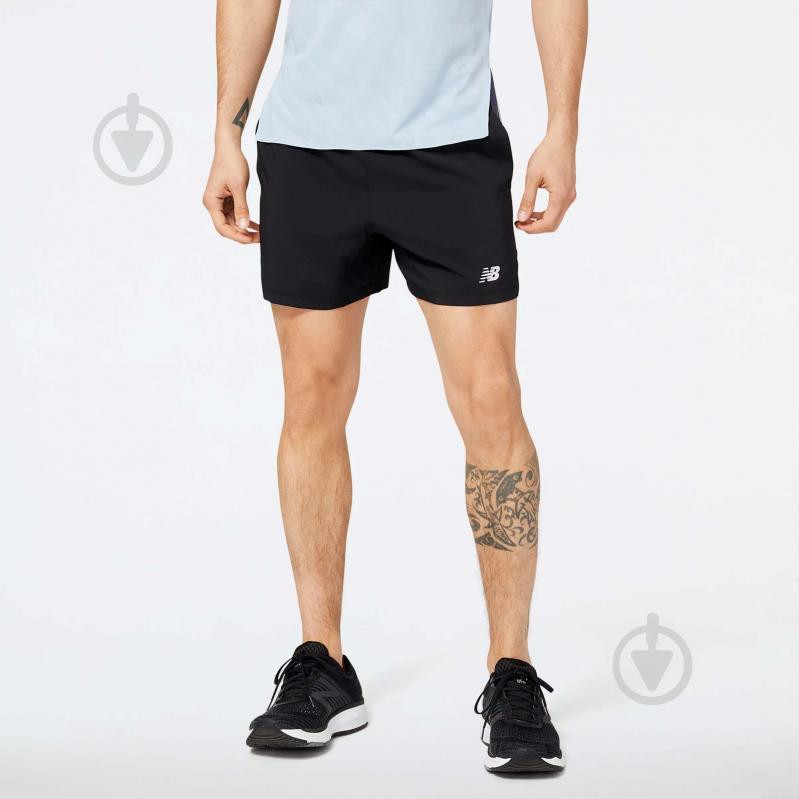 New Balance Чорні чоловічі шорти  Accelerate 5 In Short nblMS23228BK - зображення 1