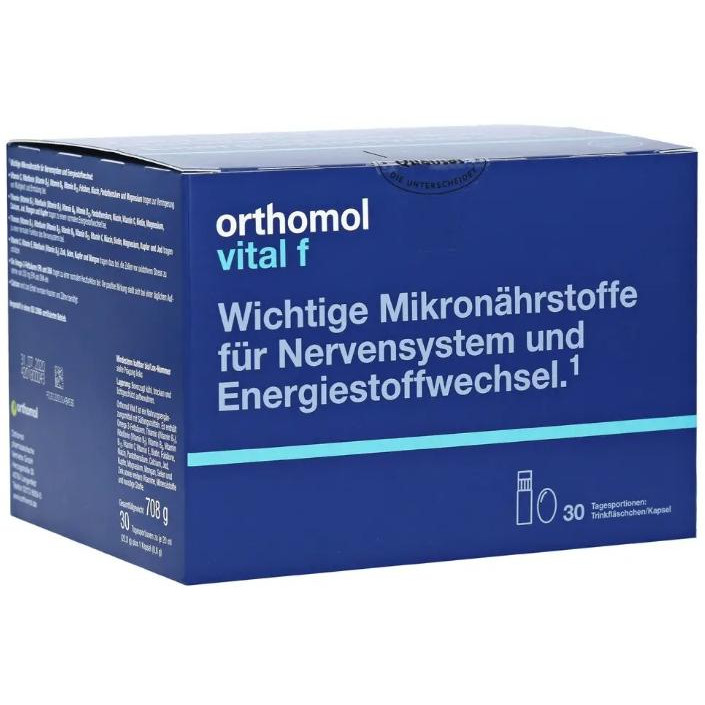 Orthomol Vital F Мультивітамінний ортомолекулярний комплекс для жінок 30 днів (питні пляшечки/капсули) - зображення 1