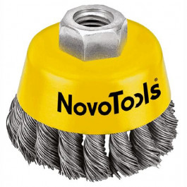   NovoTools Щітка чашкова  (125 мм, плетений дріт) (NTWB12514ST)