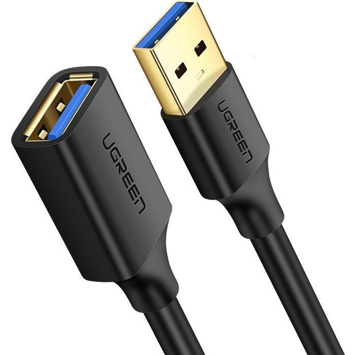 UGREEN US129 USB 3.0 AM/AF Extension Cable 1m Black (10368) - зображення 1