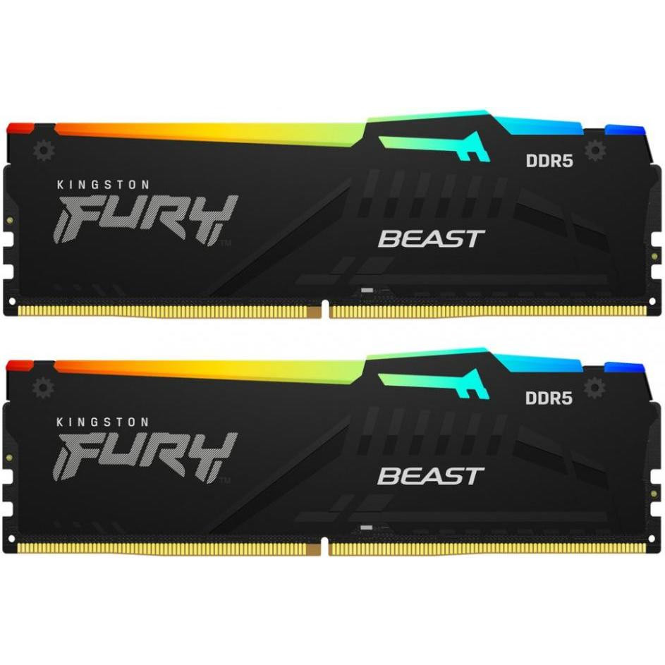 Kingston FURY 32 GB (2x16GB) DDR5 6800 MHz Beast RGB (KF568C34BBAK2-32) - зображення 1