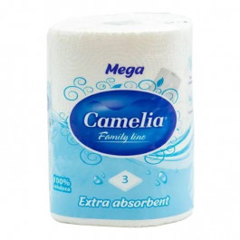   Camelia Паперові рушники  Mega Білі 3 шари 1 рулон (8606107569871)