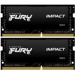   Kingston FURY 32 GB (2x16GB) SO-DIMM DDR4 2666 MHz Impact (KF426S15IB1K2/32)