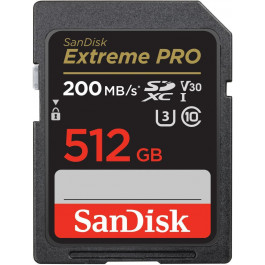   SanDisk 512 GB SDXC UHS-I U3 V30 Extreme PRO (SDSDXXD-512G-GN4IN)