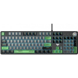   AULA Wind F2088 Pro Mechanical Black/Gray + 9 Green keys KRGD Blue USB EN/UA (6948391234892)