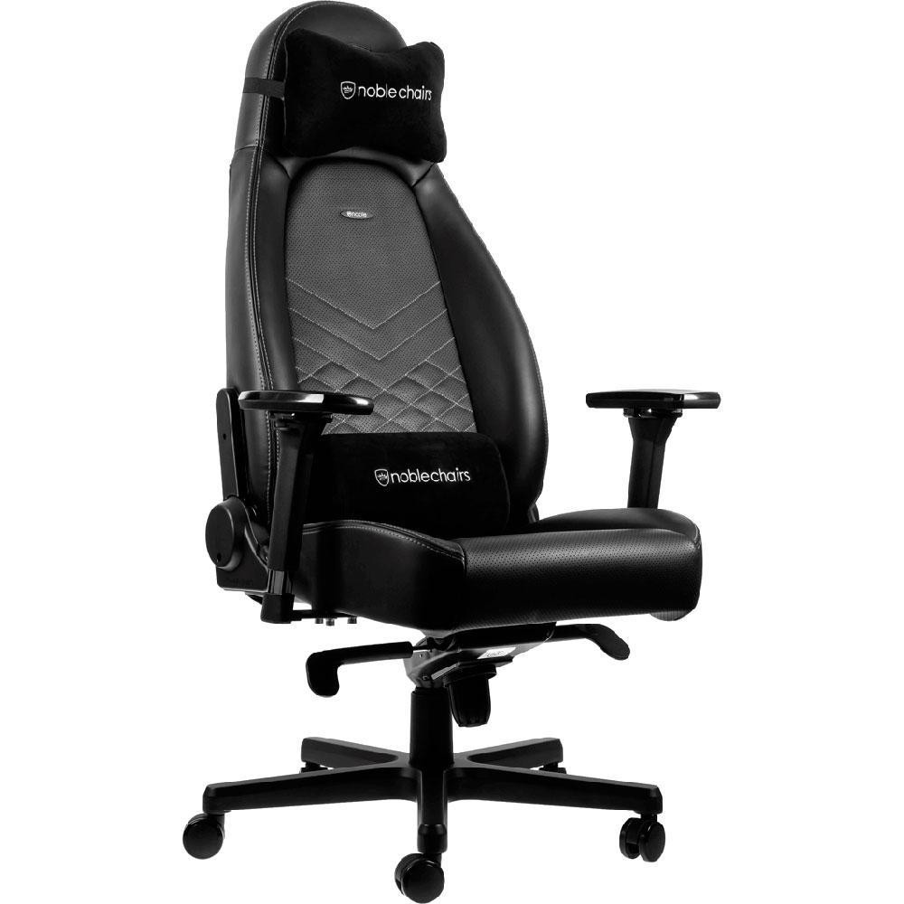 Noblechairs Icon PU leather black/platinum white (NBL-ICN-PU-BPW) - зображення 1