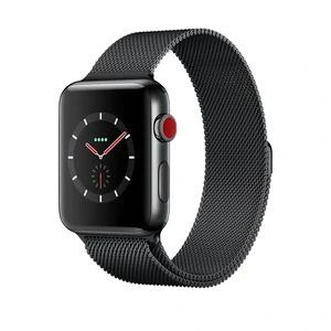 Apple Watch Series 3 GPS + Cellular 42mm Space Black Stainless Steel w. Space Black Milanese L. (MR1L2) - зображення 1