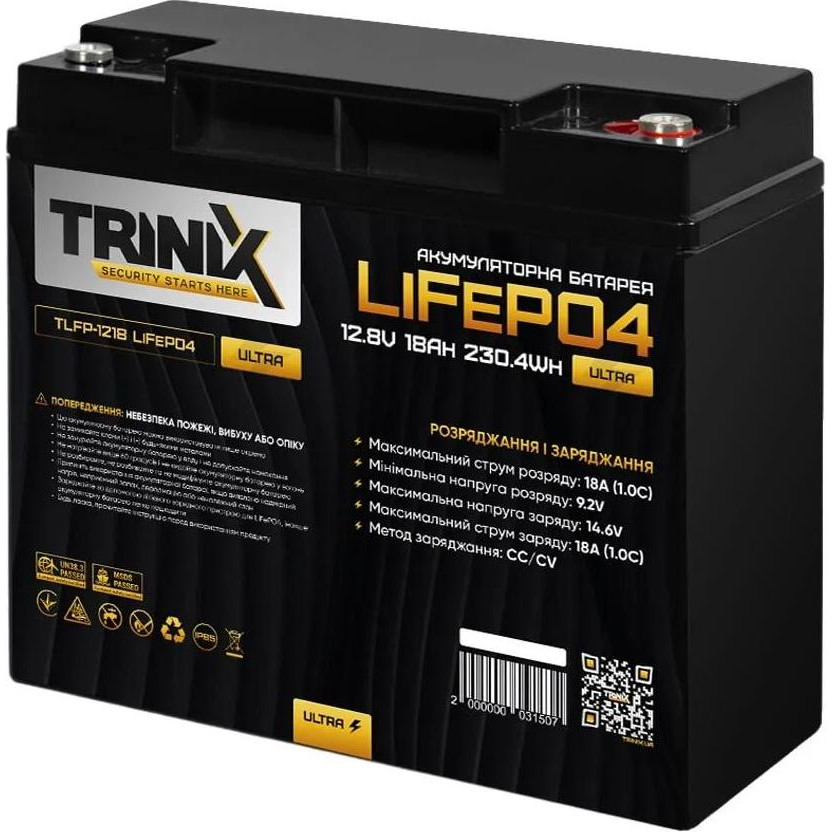 Trinix TLFP-1218 Ultra LiFePO4 12.8V 18Ah (44-00083) - зображення 1