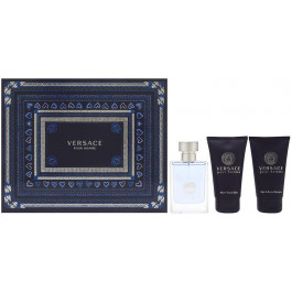   VERSACE Набор для мужчин  Pour Homme Туалетная вода 50 мл + Гель для душа 50 мл + Бальзам после бритья 50 мл