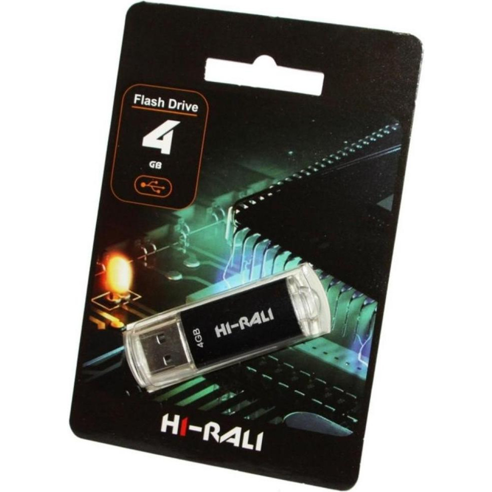 Hi-Rali 4 GB USB Flash Drive Rocket series Black (HI-4GBVCBK) - зображення 1