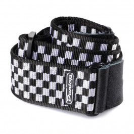   Dunlop D3831BK Classic Black/White Check Strap