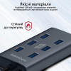 Promate USB hub EZHub-7 grey (ezhub-7.grey) - зображення 6